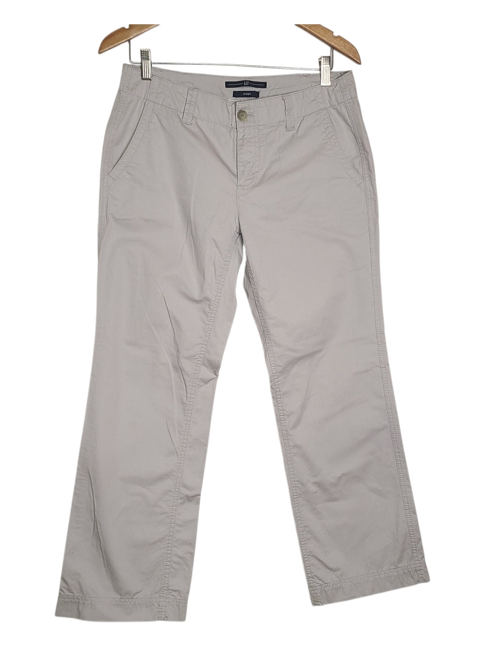GAP Khakis Broken-In Straight Ankle Pants Gray Size 6 Spring 2008